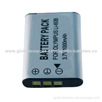 Camera Battery for OLY Li-80B, 3.7V 1000mAh Capacity
